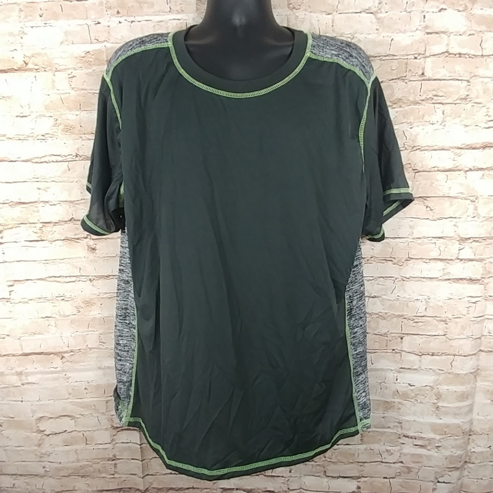 Zone Pro workout shirt black/green stitching 2XL